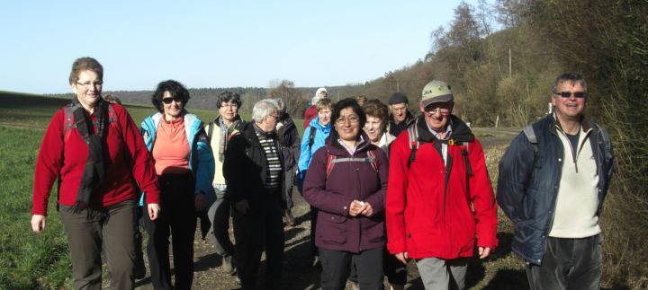 Die Gruppe fühlte sich wohl in der Februarsonne